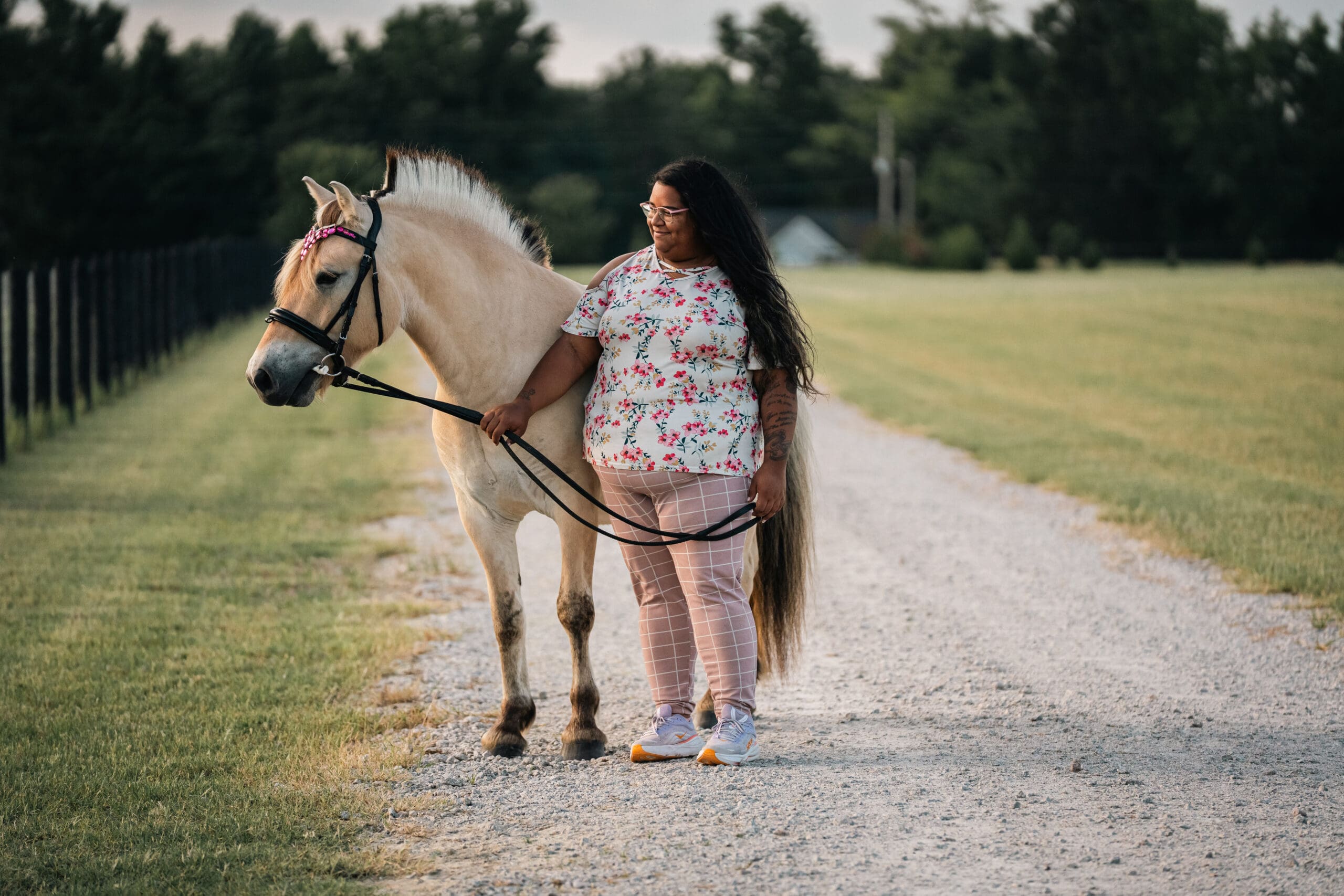 A photo of me with my Fjord horse Sven